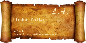 Linder Anita névjegykártya