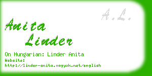 anita linder business card